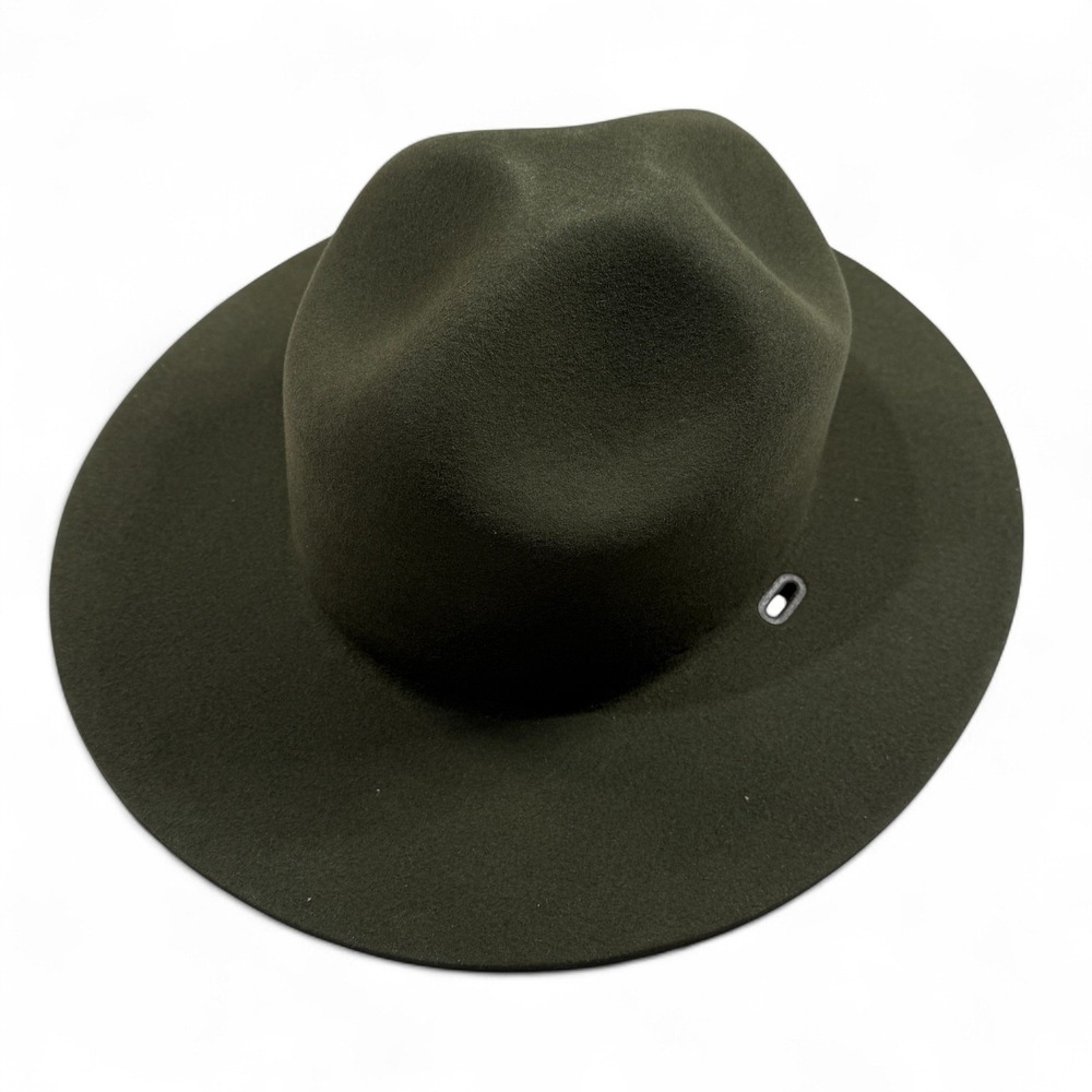 Stratton‎ Campaign Style Felt Hat Green Self Forming USA Mens Size 7 Box Trooper